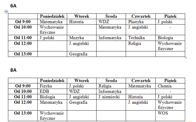 Praca zdalna - PLAN LEKCJI » Szkoła Podstawowa nr 9 w Sanoku