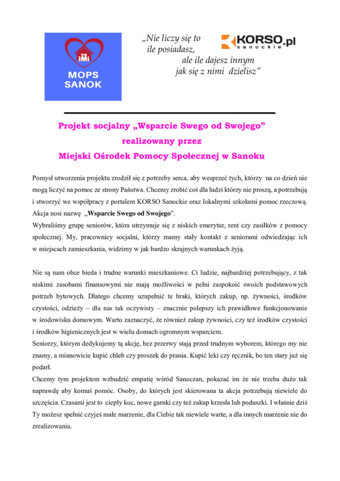 Wsparcie Swego dla Swojego